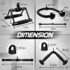 imageYes4All Cable Machine Attachment Row Handles Tricep Rope Straight Bar V Bar LAT Pulldown Accessories Load 880 LB for Home GymG Black Tricep Rope  Double D  Straight Bar  V Bar