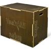 imageYes4All Plyo Box 3in1 Wooden Box Jumps for Home Gym 450 lbs Boxes Step Up with Smooth Edges ampamp Wide Builtin Handles for Jumping Strength Training Lunges Squats DipsC Wood  Moss Brown