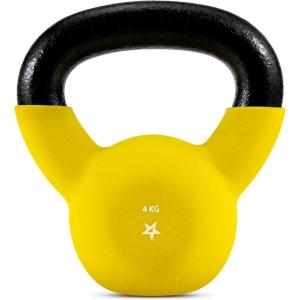 imageYes4All 232kg Neoprene CoatedPowder Coated Kettlebells Cast Iron Kettlebell Weight Sets for Home Gym Fitness ampamp Weight TrainingB 4 kg