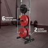 imageYes4All 6Pegs Olympic Weight Plate amp 2 Barbells  Weight Plate Tree Holder amp Vertical Barbell Storage RackA Weight Plate Tree Holder