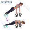 imageYes4All Cast Iron Kettlebell Strength Training Kettlebells 580 Lb 5101520253035404550607080 Lb for Full Body Workout Push up Strength Training  Single amp Kettlebell Set of 2 for MenDBlack 20lbs
