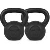 imageYes4All Cast Iron Kettlebell Strength Training Kettlebells 580 Lb 5101520253035404550607080 Lb for Full Body Workout Push up Strength Training  Single amp Kettlebell Set of 2 for MenFBlack 30lbs