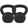 imageYes4All Cast Iron Kettlebell Strength Training Kettlebells 580 Lb 5101520253035404550607080 Lb for Full Body Workout Push up Strength Training  Single amp Kettlebell Set of 2 for MenGBlack 35lbs