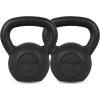imageYes4All Cast Iron Kettlebell Strength Training Kettlebells 580 Lb 5101520253035404550607080 Lb for Full Body Workout Push up Strength Training  Single amp Kettlebell Set of 2 for MenEBlack 25lbs