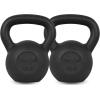 imageYes4All Cast Iron Kettlebell Strength Training Kettlebells 580 Lb 5101520253035404550607080 Lb for Full Body Workout Push up Strength Training  Single amp Kettlebell Set of 2 for MenIBlack 45lbs