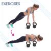 imageYes4All Cast Iron Kettlebell Strength Training Kettlebells 580 Lb 5101520253035404550607080 Lb for Full Body Workout Push up Strength Training  Single amp Kettlebell Set of 2 for MenABlack 5lbs