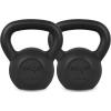 imageYes4All Cast Iron Kettlebell Strength Training Kettlebells 580 Lb 5101520253035404550607080 Lb for Full Body Workout Push up Strength Training  Single amp Kettlebell Set of 2 for MenDBlack 20lbs