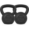 imageYes4All Cast Iron Kettlebell Strength Training Kettlebells 580 Lb 5101520253035404550607080 Lb for Full Body Workout Push up Strength Training  Single amp Kettlebell Set of 2 for MenJBlack 50lbs