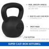 imageYes4All Cast Iron Kettlebell Strength Training Kettlebells 580 Lb 5101520253035404550607080 Lb for Full Body Workout Push up Strength Training  Single amp Kettlebell Set of 2 for MenIBlack 45lbs