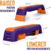 imageYes4All Multifunctional Fitness Aerobic Step PlatformAerobic Deck Household Step Workout Bench for Home Gym OrangePurple