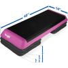 imageYes4All 189 Aerobic Exercise Step Platform with 2 Risers Adjustable Height Workout Stepper 3 6 for Home Gym3 Riser A