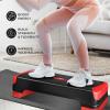 imageYes4All 2in1 Adjustable Aerobic Step Platform Fitness Exercise Stepper with Rocker Balance Board Legs for Home Workout Step Exercise amp Balance TrainingC Red