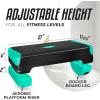 imageYes4All 2in1 Adjustable Aerobic Step Platform Fitness Exercise Stepper with Rocker Balance Board Legs for Home Workout Step Exercise amp Balance TrainingA Neo Green