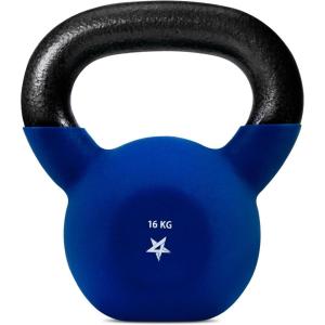 imageYes4All 232kg Neoprene CoatedPowder Coated Kettlebells Cast Iron Kettlebell Weight Sets for Home Gym Fitness amp Weight TrainingG 16 kg
