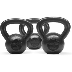 imageYes4All Kettlebell Sets 5  10  15  20  25  30 LB Cast Iron Strength Training Kettlebells Wide Handles amp Flat Bottom MultiLevel from Beginners to Pros for Strength Training amp Home GymE 10  15  20 lbs