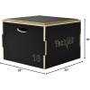 imageYes4All 3 in 1 Wooden Plyo Box Plyometric Box Platform for Jump Training Jump Boxes for Home Gym Exercise and Outdoor WorkoutC Black