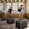 imageYes4All 3 in 1 Wooden Plyo Box Plyometric Box Platform for Jump Training Jump Boxes for Home Gym Exercise and Outdoor WorkoutC Black