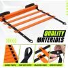 imageYes4All Agility Ladder  Adjustable Speed amp Agility Training Equipment for All Ages  Durable Portable Multiple Combo Sets AvailableG 8 Rungs Orange