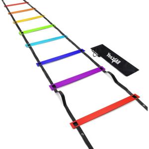 imageYes4All Agility Ladder  Adjustable Speed amp Agility Training Equipment for All Ages  Durable Portable Multiple Combo Sets AvailableK 8 Rungs Blue