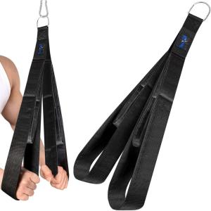imageYes4All Tricep Strap Cable Attachment 2in1 3D Mesh Neoprene Handles 2 Inches width for Different Exercises Cable Crunch Attachment for Home GymMultiWorkout2 Inchs Width