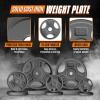 imageYes4All Standard 1Inch Grip Weight Plates Cast Iron with Multiple Sizes from 25 lb to 35 lb for Strength Training Weightlifting amp Muscle ToningJ 25LB