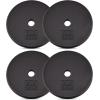 imageYes4All Standard Weight Plates 1Inch Cast Iron Barbell Weights Wide Range 550 LB Ideal for Strength Training amp Workout Routine Available in Single Pair amp Set of 41Inch Center