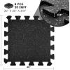 imageYes4All Heavy Duty 100 High Density Rubber Floor Tiles Interlocking Mat 6 Pcs 24 SQFT Black RedBlue Dot