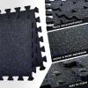 imageYes4All Heavy Duty 100 High Density Rubber Floor Tiles Interlocking Mat 6 Pcs 24 SQFT Black RedBlue Dot