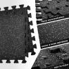 imageYes4All Heavy Duty 100 High Density Rubber Floor Tiles Interlocking Mat 6 Pcs 24 SQFT Black RedGray Dot