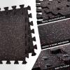 imageYes4All Heavy Duty 100 High Density Rubber Floor Tiles Interlocking Mat 6 Pcs 24 SQFT Black RedRed Dot
