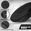 imageYes4All Combo Half Ball Balance Trainer Balance Massager Roller for Yoga Pilates StretchesA1 Black with Hook