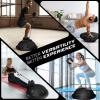 imageYes4All Combo Half Ball Balance Trainer Balance Massager Roller for Yoga Pilates StretchesA1 Black with Hook