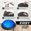 imageYes4All Combo Half Ball Balance Trainer Balance Massager Roller for Yoga Pilates StretchesA2 BlueBlack with Hook