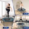 imageYes4All Rebounder Trampoline for Adults 48Inch 350 LBS Stable amp Silent Exercise Trampoline for Rebounding Jumping CardioA Black without Handle  48 inch