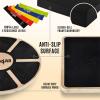 imageYes4All Versatile Wooden Wobble Balance Board Balance Trainer for Mobility Training Standing Desk Core Training Exercise Balance Stability TrainerK Combo Takes Challenge
