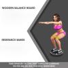 imageYes4All Versatile Wooden Wobble Balance Trainer Board with 360 Degree RotationJ Combo Wooden Balance Board  Resistance Bands