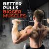 imageYes4All Wide Grip LAT Pull Down Bar Attachments with Rubber HandlesCurl LAT Pulldown Attachment for Gym Equipment Press Down BarCable Attachment Rubber Handgrips