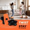 imageYes4All Ab Twister Board 15 inch XXL Waist Twisting DiscTwisting Stepper for Aerobic Exercise Full Body Toning Workout NoiseFree 2pcs in a BoxBlackOrange