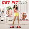 imageYes4All Ab Twister Board 15 inch XXL Waist Twisting DiscTwisting Stepper for Aerobic Exercise Full Body Toning Workout NoiseFree 2pcs in a BoxBlackRed