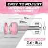 imageYes4All Adjustable Dumbbells For WomenNonSlip amp Safe PP PlasticCoated Dumbbell Sets Pair With Easy 368To5 LBS Weights Change AntiRoll Hex Shape Pleasing amp Compact Design For Any Routine