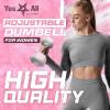 imageYes4All Adjustable Dumbbells For WomenNonSlip amp Safe PP PlasticCoated Dumbbell Sets Pair With Easy 368To5 LBS Weights Change AntiRoll Hex Shape Pleasing amp Compact Design For Any Routine