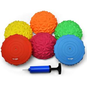 imageYES4ALL Fractional Weight Plates 5 LBS Set of 2 Rubber Change Plates Weightlifting 2inch Micro Weights for Olympic Barbell