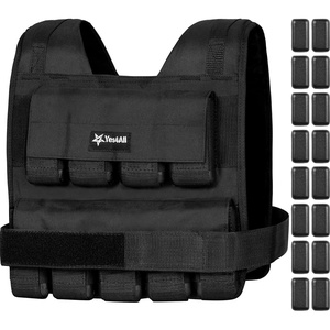 image:imageYes4All Adjustable Weighted Vest 1132lbs with Reflective Strip Large Weight Vest for Strength Training for Men amp WomenBlack  40LB
