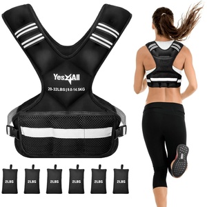 image:imageYes4All Adjustable Weighted Vest 1132lbs with Reflective Strip Large Weight Vest for Strength Training for Men amp WomenBlack 2