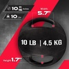 image:imageYes4All Medicine Ball Dual GripExercise Weighted Ball with Handles for Cardio Workout Strength Training and Balance EnhancementB 10 Pounds
