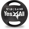 image:imageYes4All Medicine Ball Dual GripExercise Weighted Ball with Handles for Cardio Workout Strength Training and Balance EnhancementC 12 Pounds