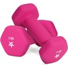 image:imageYes4All Dumbbells Neoprene Treatment Iron Array Soft Coating Color Dumbbells Colorful Dumbbells Exercise Fitness Set of 2 22 22 32 66 86 86 110 86 110 110 81 110 1101 kg x 2  pink