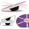 image:imageYes4All Versatile Wooden Wobble Balance Board Balance Trainer for Mobility Training Standing Desk Core Training Exercise Balance Stability TrainerD Wooden Balance Board  Purple