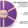 image:imageYes4All Versatile Wooden Wobble Balance Board Balance Trainer for Mobility Training Standing Desk Core Training Exercise Balance Stability TrainerD Wooden Balance Board  Purple