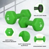 image:imageYes4All Dumbbells Neoprene Treatment Iron Array Soft Coating Color Dumbbells Colorful Dumbbells Exercise Fitness Set of 2 22 22 32 66 86 86 110 86 110 110 81 110 110D 6 kg Green